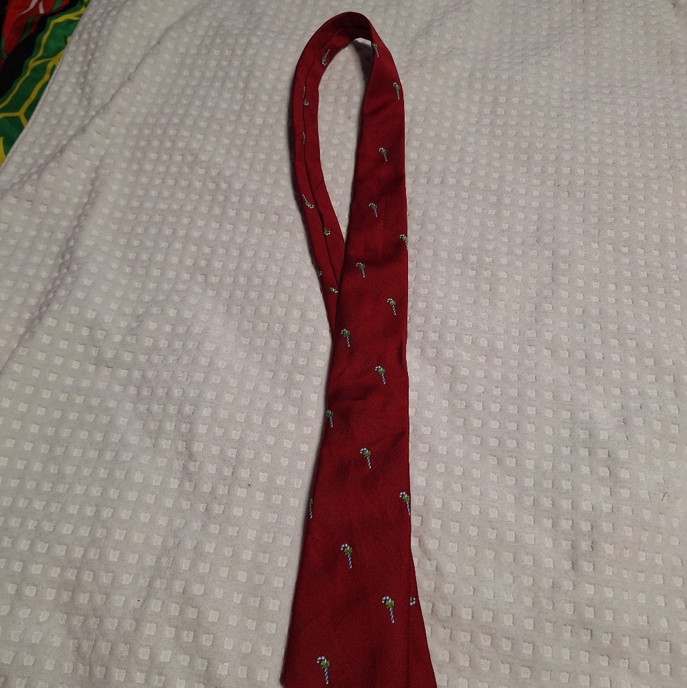 Elegant Red Silk Tie with Subtle Pattern 648